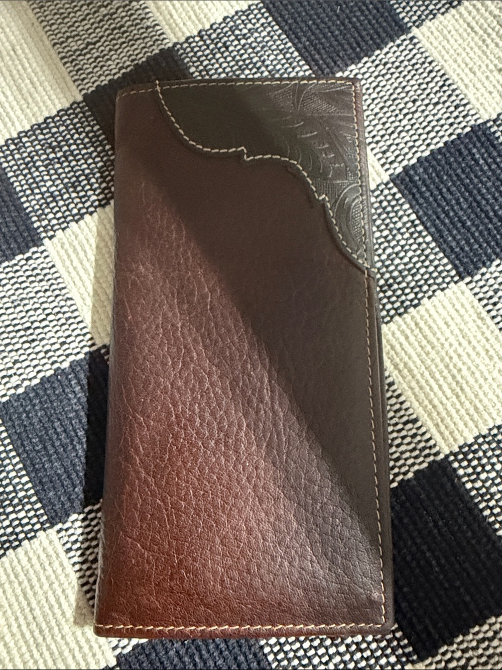 Men's Brown Leather Colt Long Billfold Leather